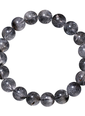 天然黑银钛单圈手链饰品情侣礼物