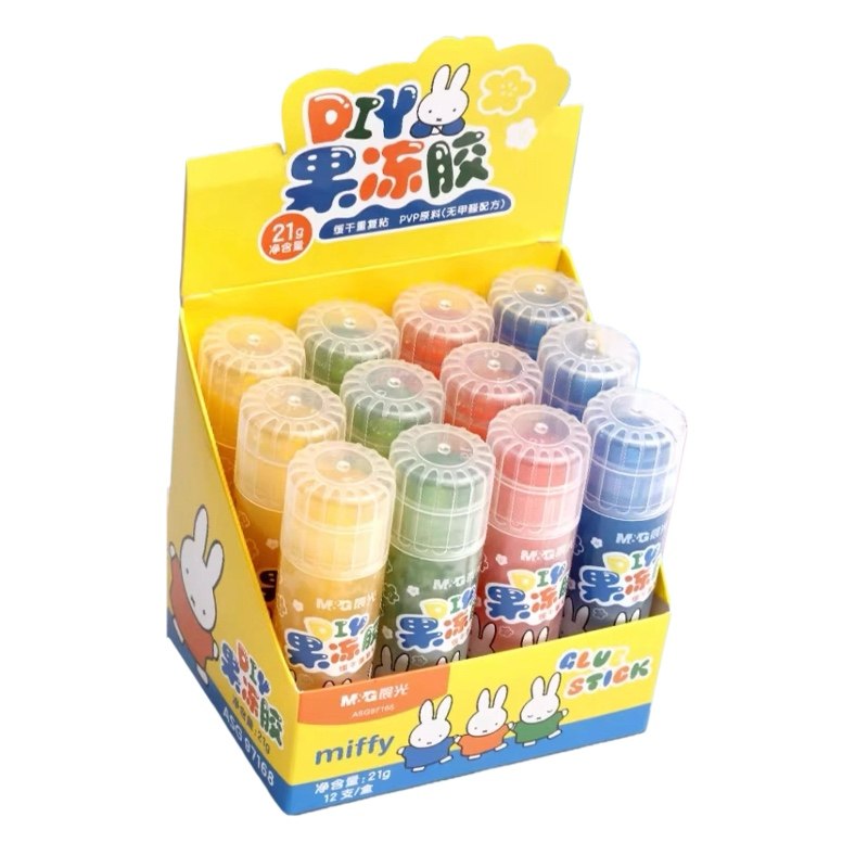 晨光果冻胶棒固体胶小学生专用高粘度大号儿童手工固体胶胶棒幼儿园学生手工课专用旋转大容量透明DIY棒棒胶