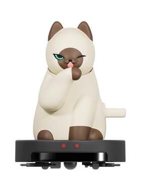 52TOYS鹊拾乐系列扫地机器猫可动盲盒手办潮玩玩具公仔摆件礼物