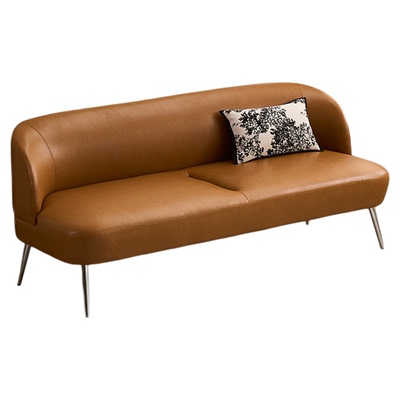 复古皮艺沙发门店接待双人小沙发