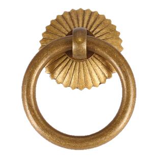 中药柜柜门黄铜小拉环中式仿古抽屉陶瓷罐衣柜鞋柜简约圆环把手