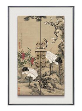玄关新中式实物立体画装饰画风景
