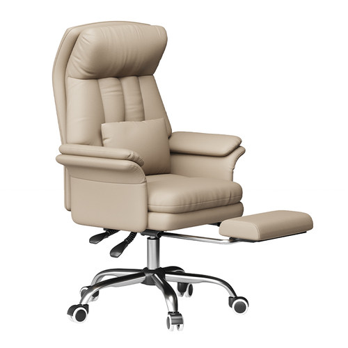 乐歌真皮躺椅办公椅子电脑椅电竞椅人体工学椅单人沙发椅老板椅