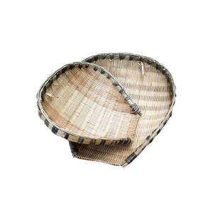 竹编簸箕筲箕竹篮竹筛农家手工青皮竹筐厨房洗菜沥水晾晒装饰家用