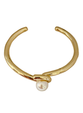欧美风金色珍珠小众设计网红手镯