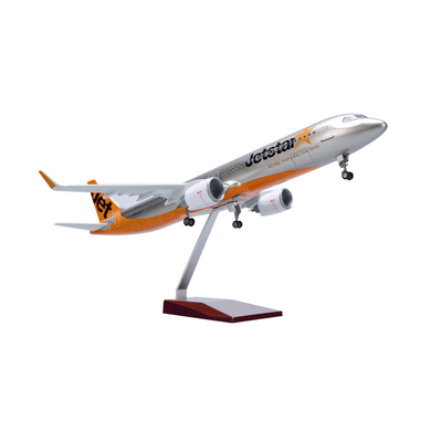 1:100带灯捷星航空A321neo仿真民航客机飞机模型Jetstar礼物44cm