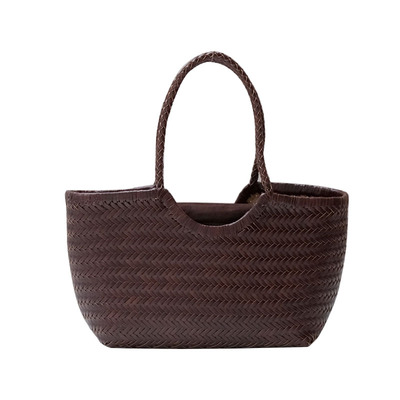 dragon同款进口牛皮手工编织包女