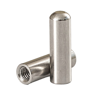 304不锈钢一头牙圆头导柱圆柱销内螺纹带孔销定位销M3M4M5M6M10mm