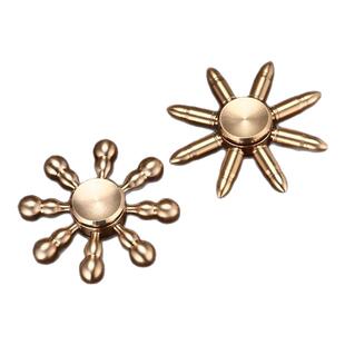 黄铜指尖陀螺手指陀螺旋转随身手玩金属子弹纯铜手把摆件解压黑科