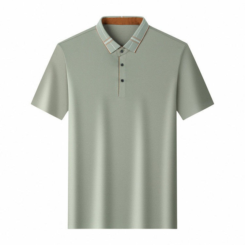 夏季冰丝短袖T恤爸爸装男士POLO