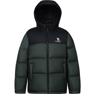 骆驼火焰山2.0羽绒服男冬季新款加厚保暖短款黑色面包服棉服外套