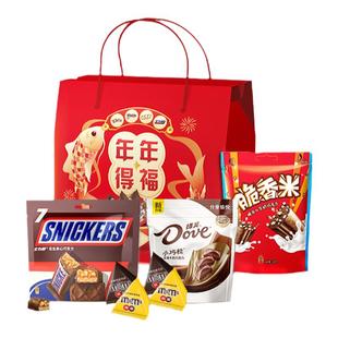 德芙巧克力礼盒884g7袋盒盒美美士力架m豆休闲零食小吃送礼物