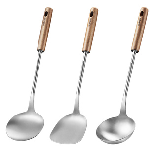 苏泊尔锅铲家用316不锈钢炒菜铲子厨房汤勺炒勺厨具套装铁铲子