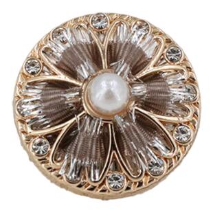 金属小香风扣子手工编织扣粗呢毛衣外套钮扣轻奢水钻女装装饰纽扣