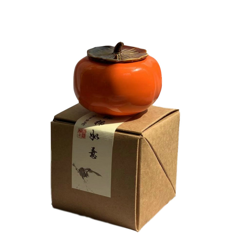 安吉特产白茶红茶柿柿如意出国送老外茶叶伴手礼盒装教师中秋节
