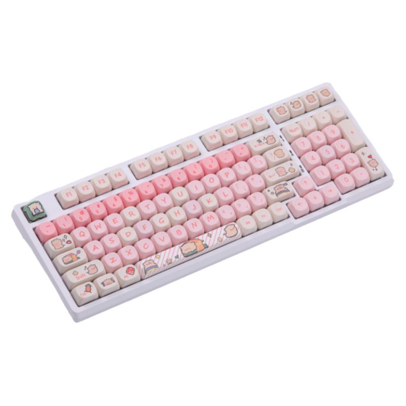 98键无线三模RGB机械键盘客制化动漫主题办公静音全键无冲热插拔