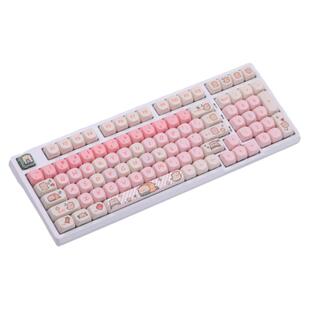 98键无线三模RGB机械键盘客制化动漫主题办公静音全键无冲热插拔