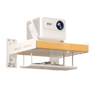 原木风投影仪支架挂墙壁上床头置物架适用小米坚果极米当贝大眼橙专用放置台万向云台沙发后天猫魔屏实木架子