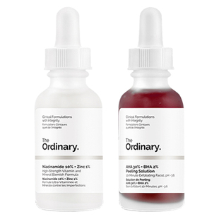 【自营】TheOrdinary烟酰胺+果酸精华套装30ml*2瓶提亮肤色