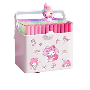 双头丙烯马克笔学生美术专用软头小学生画画笔儿童无毒水彩笔不透色可叠色笔芯比心美术生幼儿园专用炳稀笔