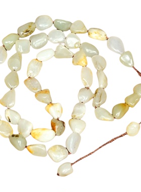 和田玉籽料项链白玉独籽原石黄皮