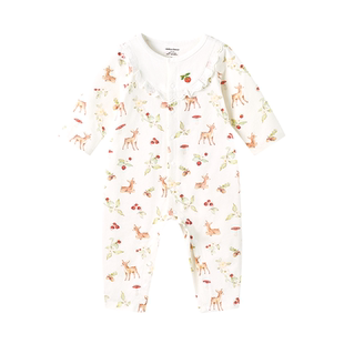 尼多熊25新款春装婴儿连体衣女宝宝衣服纯棉爬服婴幼儿春秋季睡衣