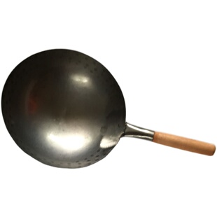 阿能香港代购陈枝支记老刀庄铁锅炒锅圆底无涂层中式锅燃气灶适用