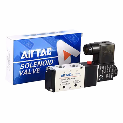 亚德客气动电磁阀二位五通4V110-06 4V210-08 4V310-10 4V230C08