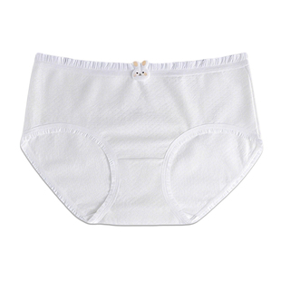 贝迪纯A类纯棉少女内裤女生学生中大童7A抗菌透气白色可爱三角裤