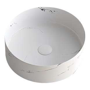 圆形纹理台上洗手盆阳台洗脸盆酒店民宿卫生间陶瓷一体台面洗漱盆