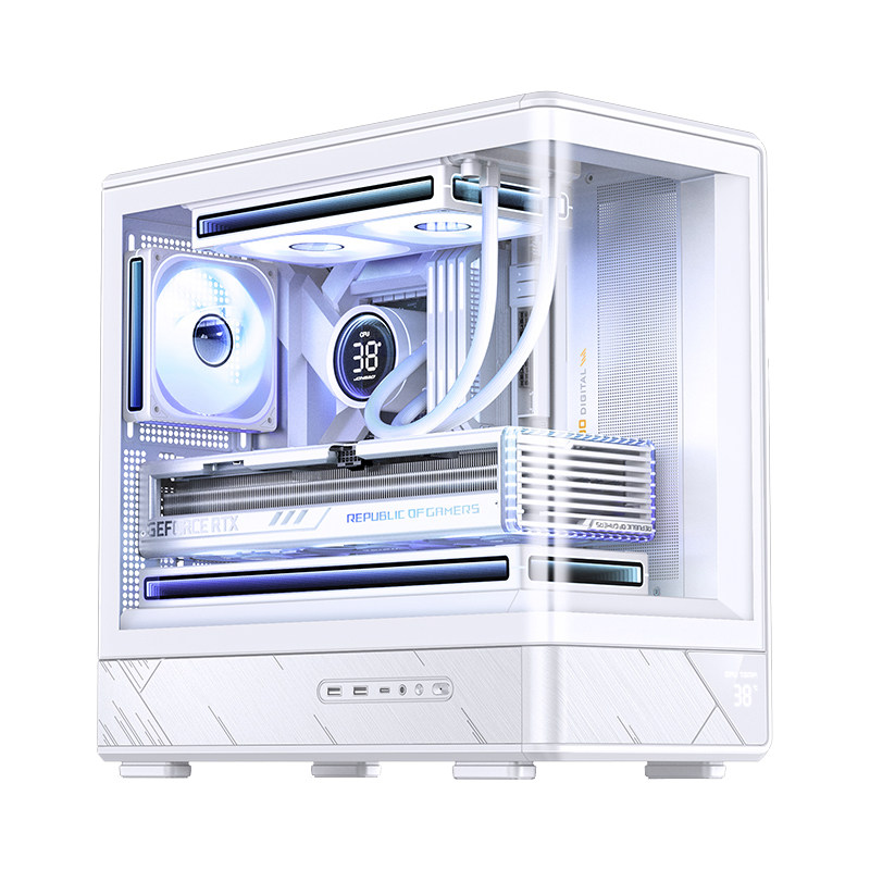 乔思伯D200海景房MATX机箱温显