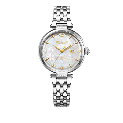 天王正品小花瓣18K金LOGO手表女