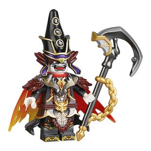 库造工作室收藏级黑白无常人仔积木民间传说人物灵魂使者拼装玩具