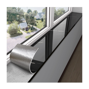 窗台板自粘包边框仿大理石pvc面板窗边装饰贴纸门框飘窗遮丑神器