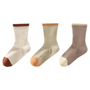 木墨生活 宽口袜子 纯棉袜薄款日系长袜简约短袜吸汗透气中长袜