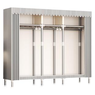 挂衣架落地卧室简易衣帽架防尘衣服收纳架子出租房布衣柜结实耐用