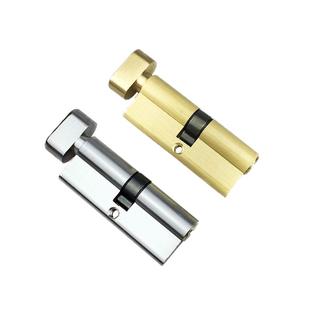 室内卧室铜锁芯房间门锁钥匙木门不锈钢黑色铝合金锁心金色70锁头