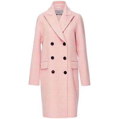 OBEG欧碧倩威尔士亲王格双面呢大衣冬格纹中长外套10424093