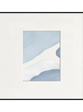 北欧风格自然的柔情 装饰画蓝色抽象 客厅休闲区墙面挂画艺术壁画