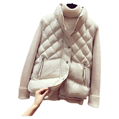 菱形马甲韩版拉链方领