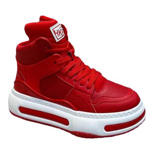 欧洲站男鞋秋季新款时尚轻奢厚底增高老爹鞋高帮板鞋百搭休闲鞋男