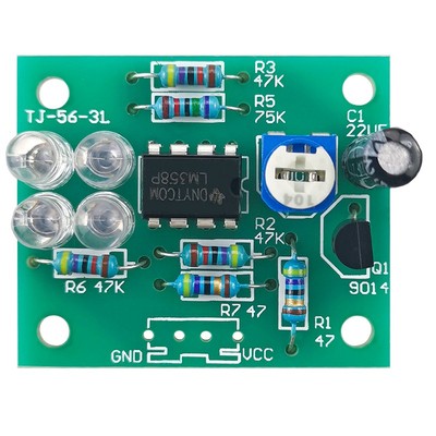 lm358呼吸散件趣味制作闪烁电子