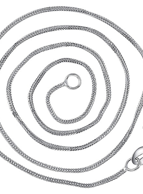 S925细粗款单裸链无吊坠银项