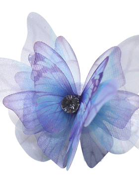 新中式舞蹈森系中国风丝带立体蝴蝶项链绳锁骨链复古设计感脖颈带