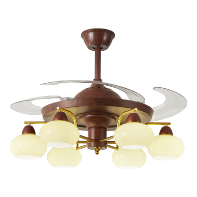 客厅吊扇灯2025年新款法式中古风吊灯美式复古大厅主灯餐厅风扇灯