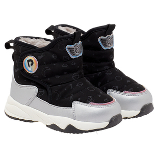 普西拉儿童雪地靴女童防水雪地鞋冬季男童加绒秋冬款鞋子棉鞋