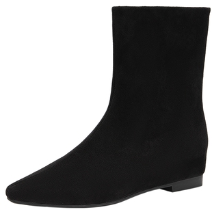 千百度内增高弹力袜靴女冬季尖头瘦瘦靴长短靴