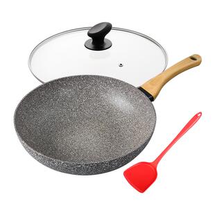 【自营】意大利FLONAL珐琅火山岩三代智能温控炒锅32cm平底燃气