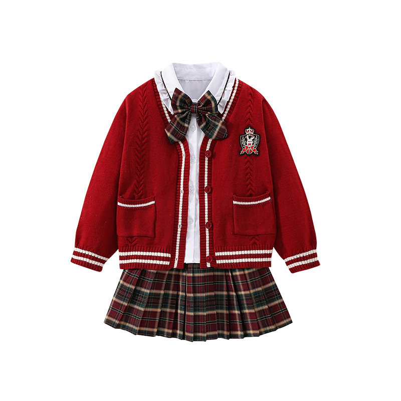 DeerBell女童jk学院风三件套装