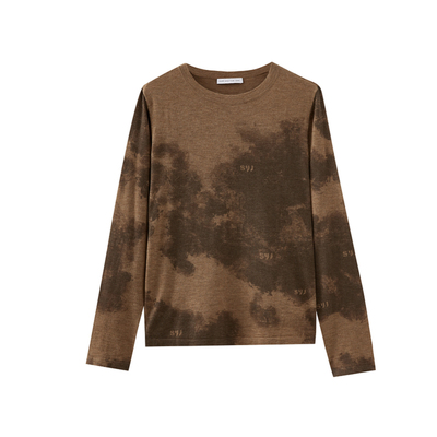 水云间美拉德风毛衣女长袖羊毛针织衫修身叠穿上衣圆领套头2025秋